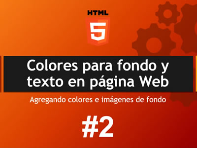 Colores HTML para fondo y texto