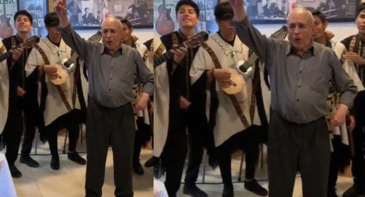 El comediante David Santalla compartió un emotivo momento con los de la agrupación Kunan Runa. Foto: TikTok