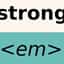 Texto en un sitio Web - Diferencias tags strong, em, b, i, u | Aprender HTML | Los elementos lógicos han dominado el marcado HTML desde XHTML 1.0, eliminando muchos elementos en formato físicos como font, u, s, entre otros más