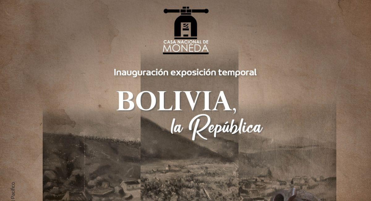 "Bolivia, La República" es el nombre de la nueva exhibición que abrirá este sábado 17 de agosto. Foto: Twitter vía @CNM_FCBCB