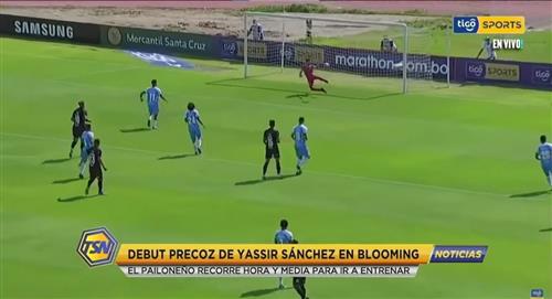 Yassier Sánchez, arquero de Blooming, debutó en 'la primera' con sólo 16 años